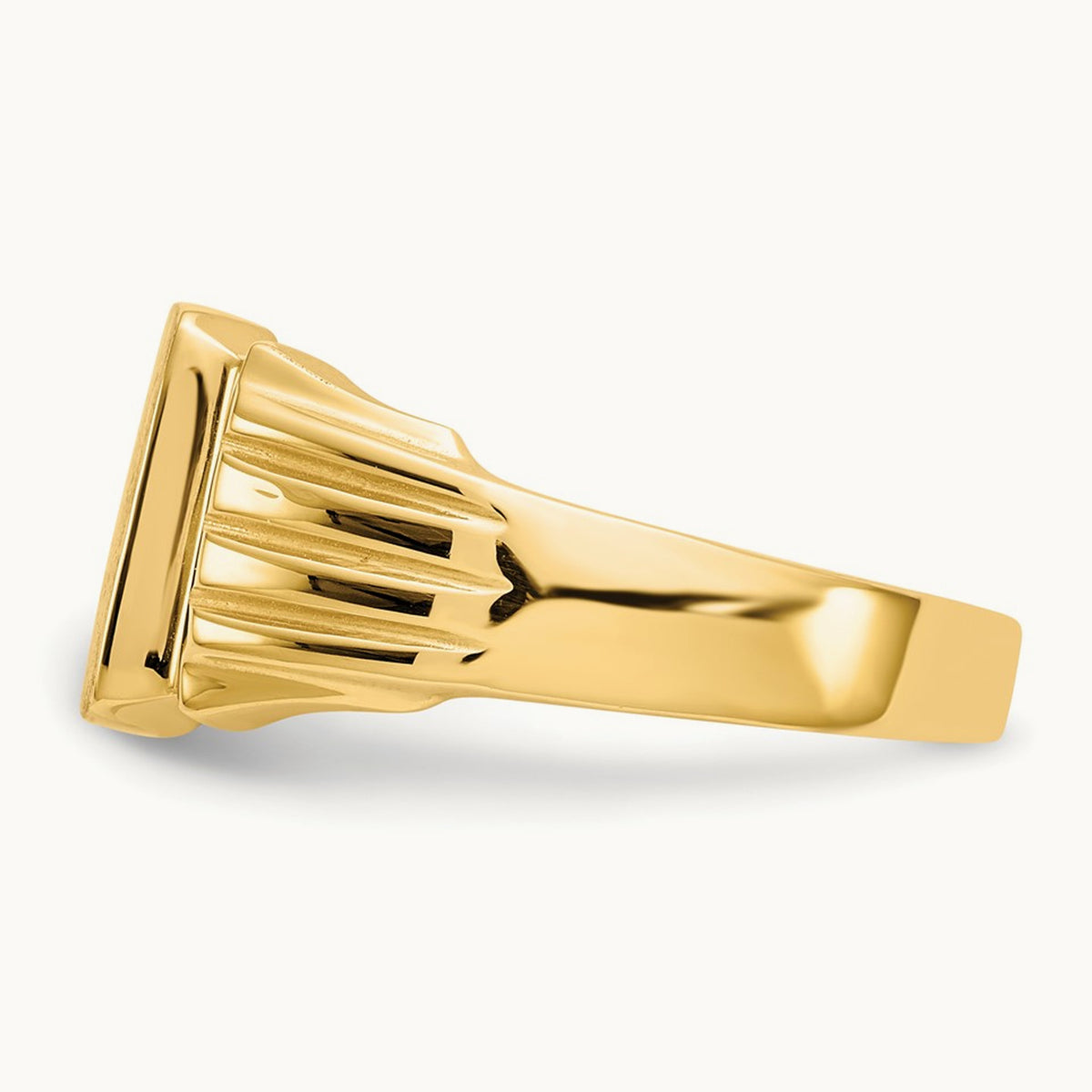 Open Back Mens Signet Ring — photo set