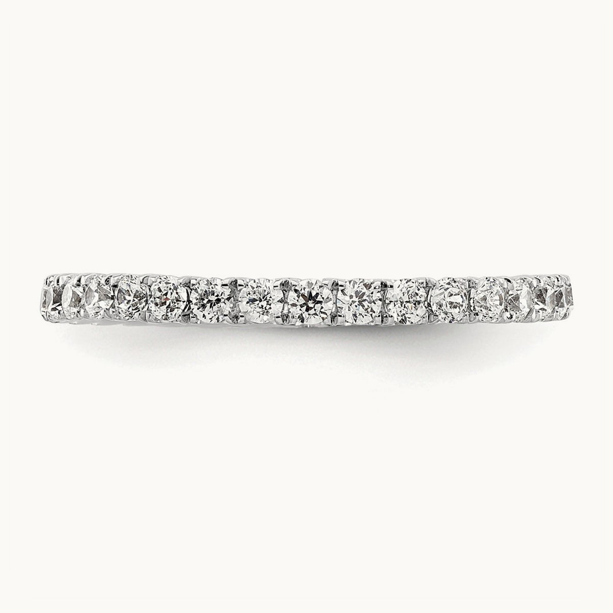 Polished U Shared Prong 1/2ct Diamond Eternity Band