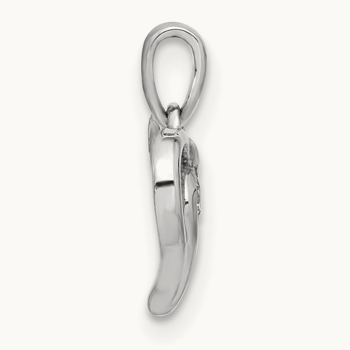 Heart Pendant, 0.10 ct tw Lab-Grown Diamond — 14K White Gold