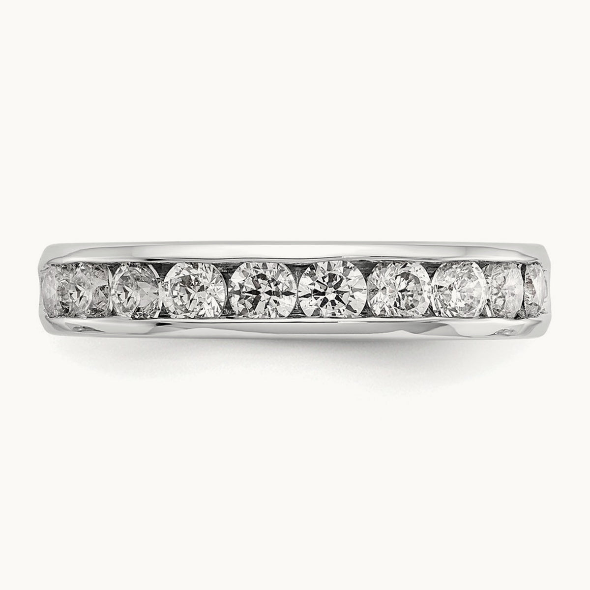 10- Stone Ladies Band Mounting, 2.9mm, 14K White Gold
