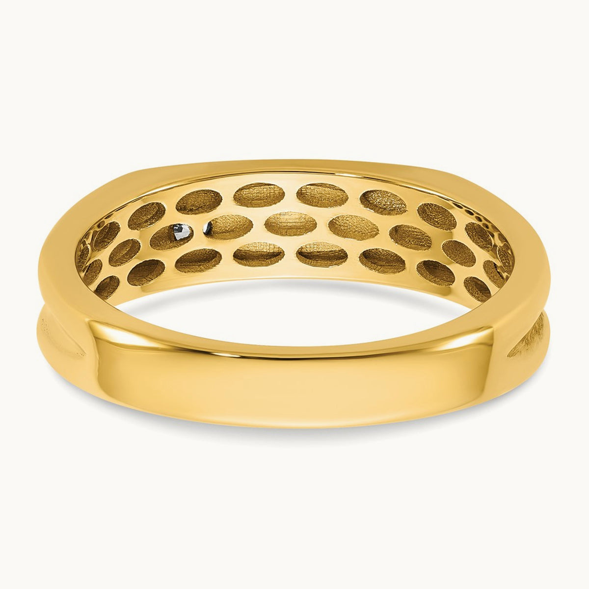 Setting: with White Rhodium IB Goodman Men's Diamond Ring Mounting, 14K Gold — 14K Yellow Gold