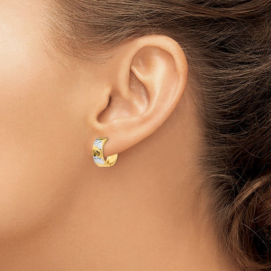 Diamond-cut Hoop Earrings — photo set