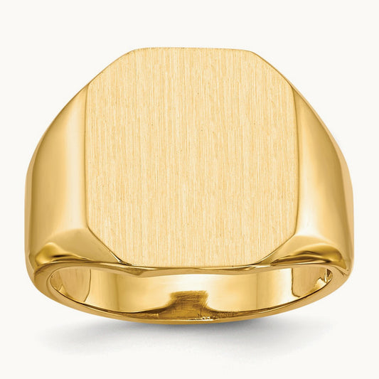 Open Back Mens Signet Ring — photo set