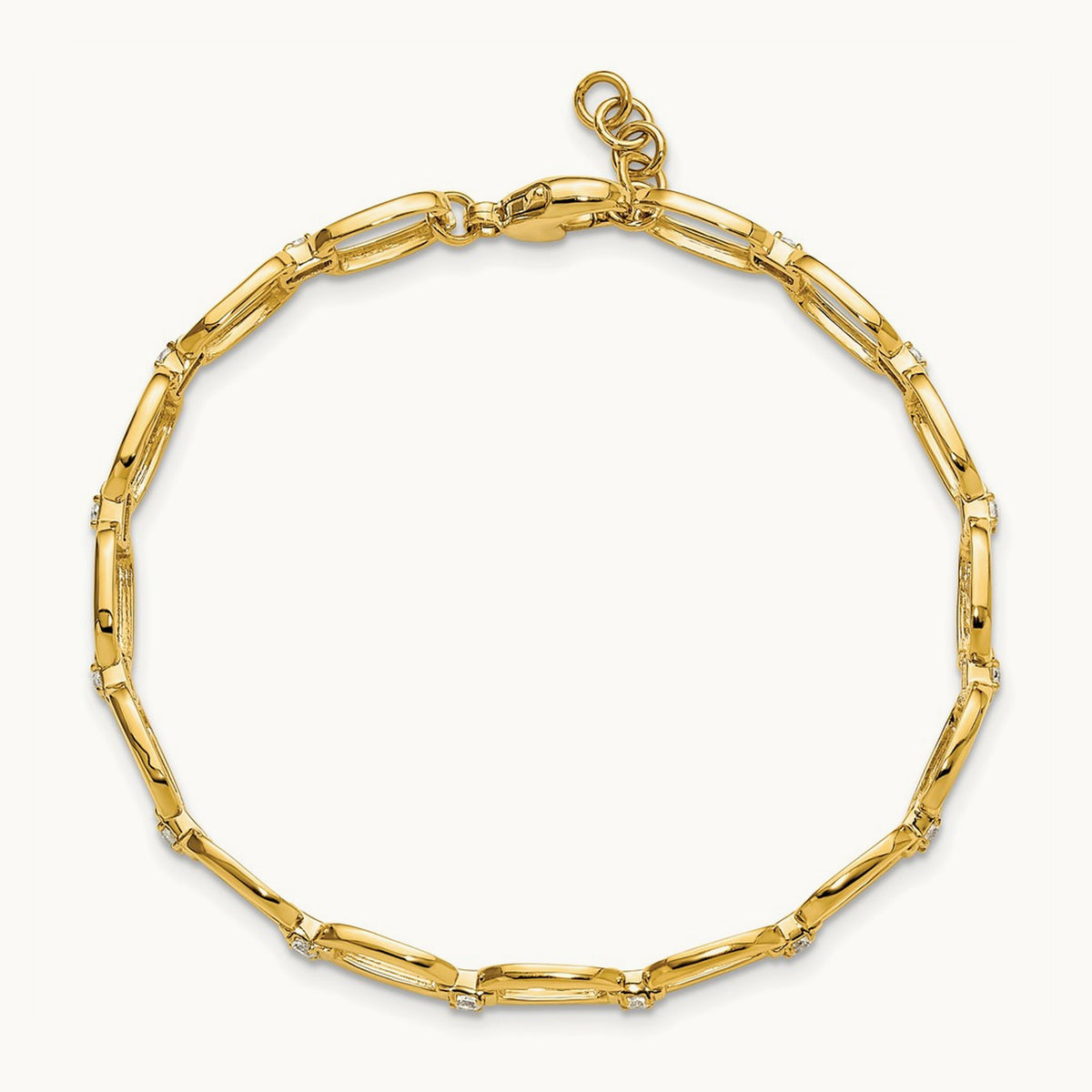 Link with Ext Bracelet, 0.50 ct tw Lab-Grown Diamond