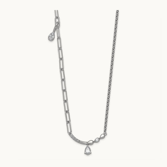 Fashion Bar & Charm Necklace, 0.25 ct tw Lab-Grown Diamond