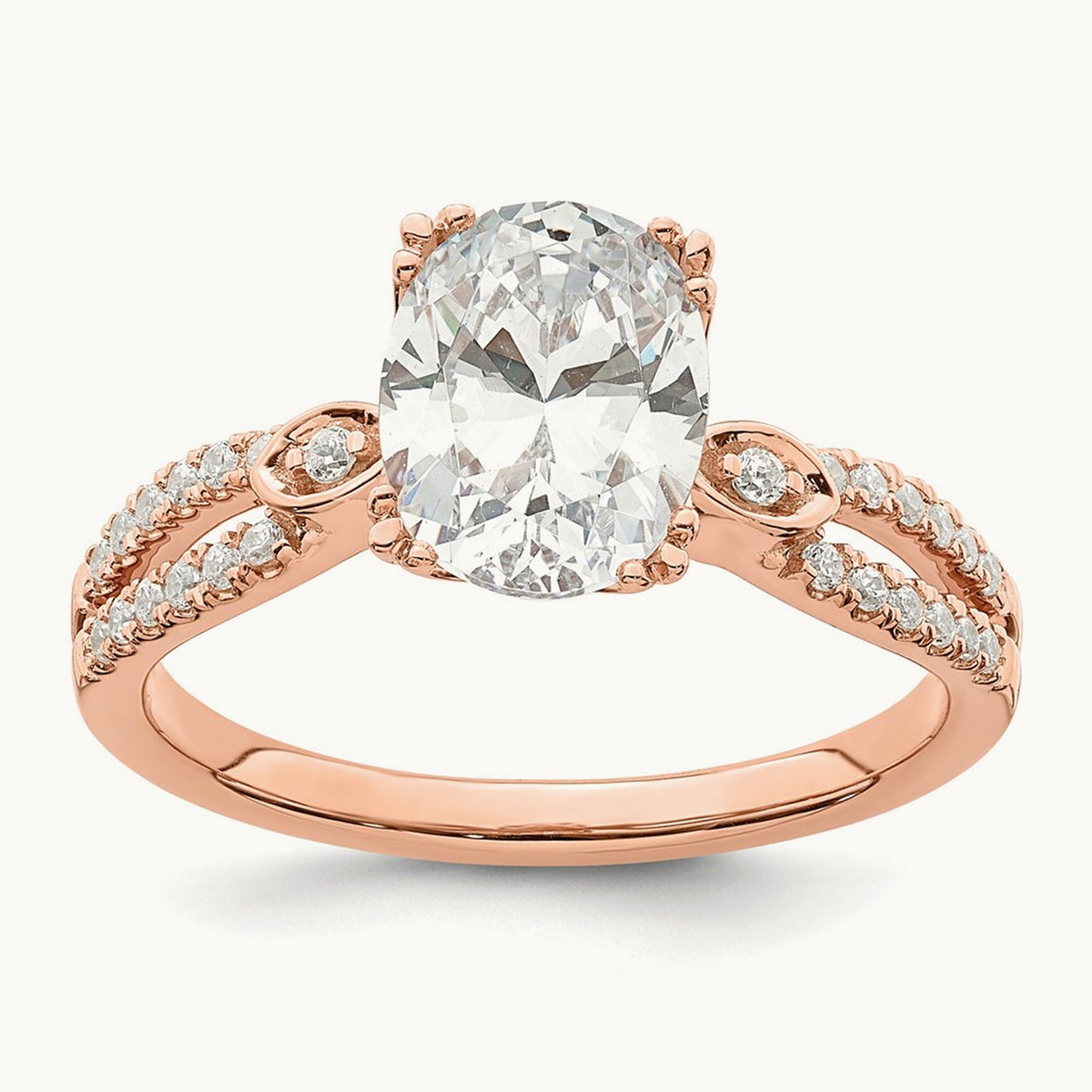 Oval Semi-Mount Engagement Ring — 1 1/2 ct, 7