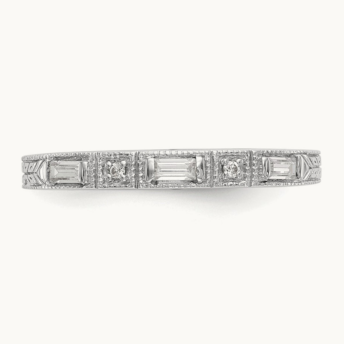 Diamond Wedding Band, 14K White Gold