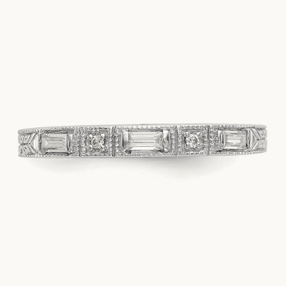Diamond Wedding Band, 14K White Gold