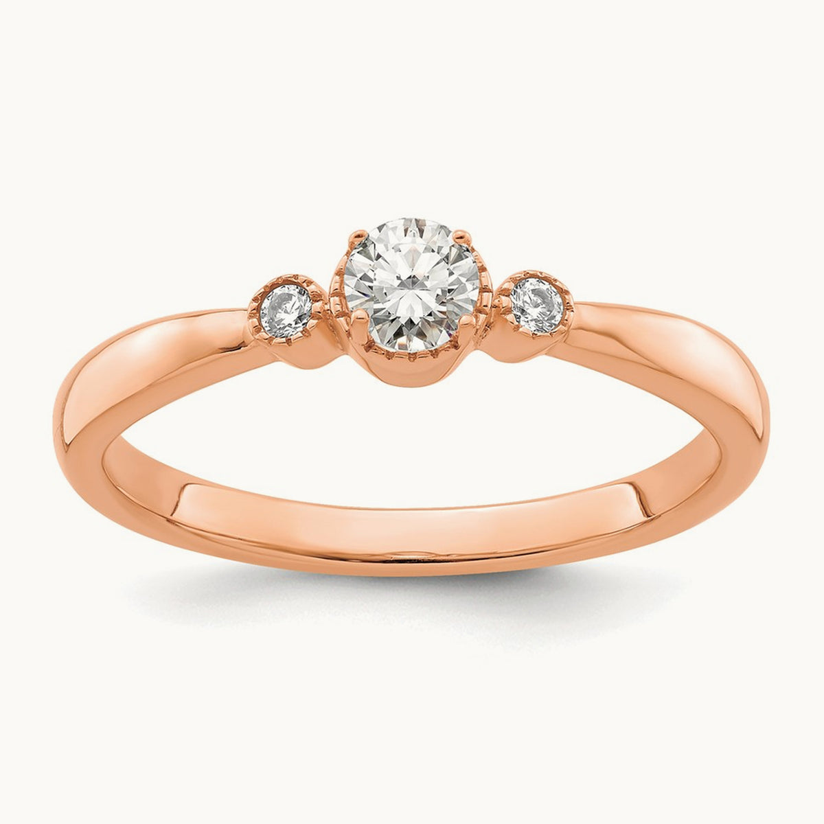 Petite Engagement Ring — 14K Rose Gold, 7