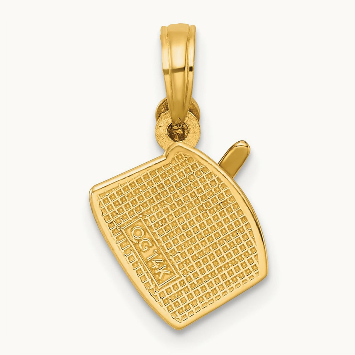 Polished Drumsticks and Drum Pendant, 14K