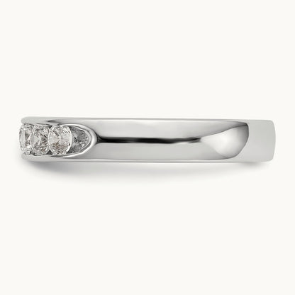 5- Stone Open Channel Band Mounting, 2.6mm, 14K White Gold