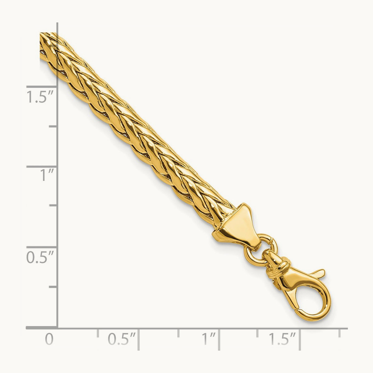 Polished Fancy Link Bracelet, 14K