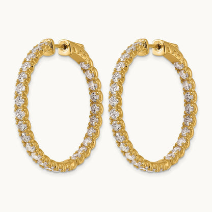 TO in & Out Hoops, 5.00 ct tw Lab-Grown Diamond