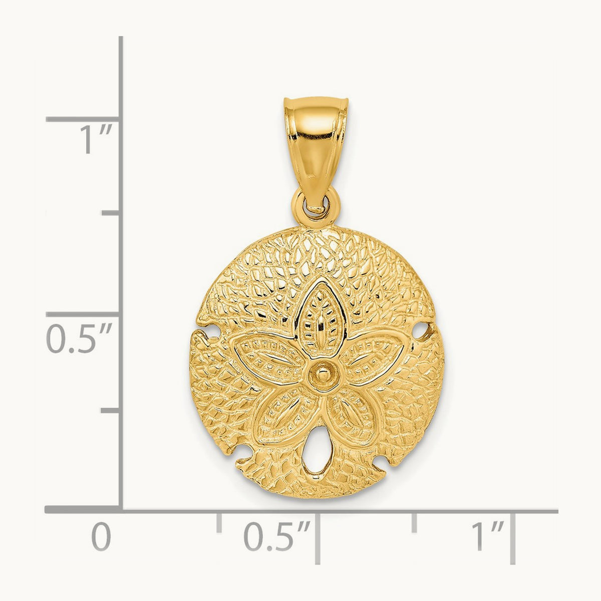 Sand Dollar Charm, 14K