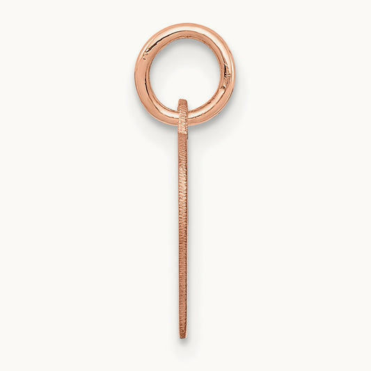 Heart Disc Charm, 14K Rose Gold