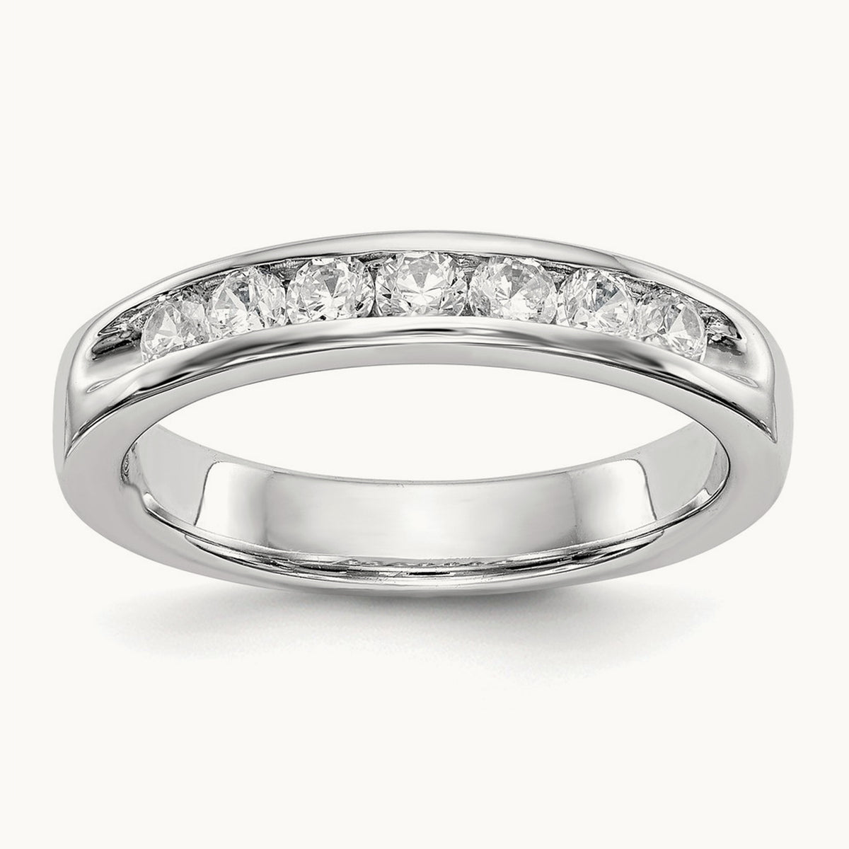 7- Stone Channel Band Mounting, 2.6mm, 14K White Gold