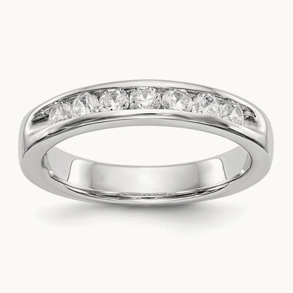 7- Stone Channel Band Mounting, 2.6mm, 14K White Gold