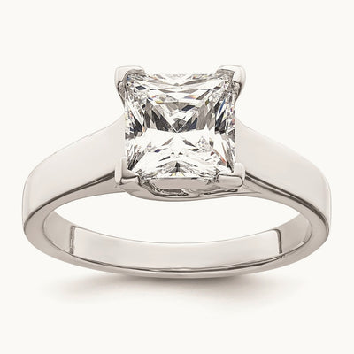 Square Solitaire Engagement Ring Mounting