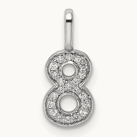 Diamond Number 8 Pendant — photo set