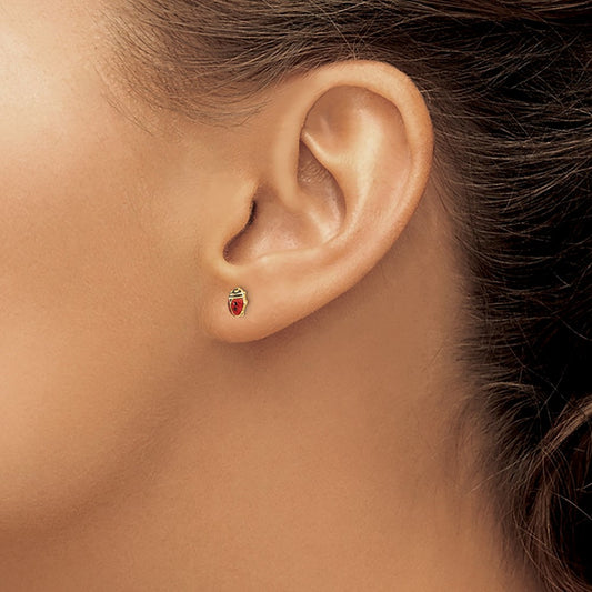 Madi K Enamel Ladybug Post Earrings — photo set