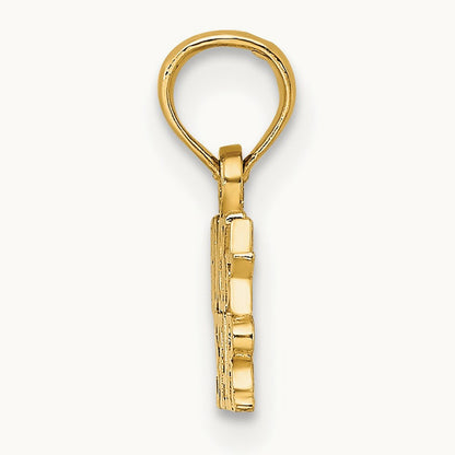 Polished ROCK STAR Charm, 14K