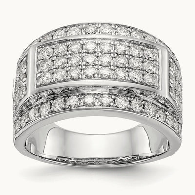 Diamond Men's Band, 14K White Gold
