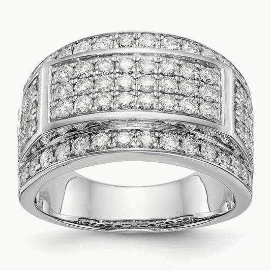 Diamond Men's Band, 14K White Gold