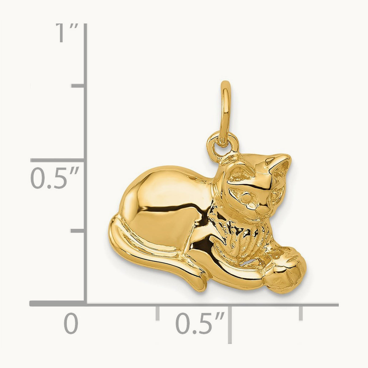 Cat Charm, 14K