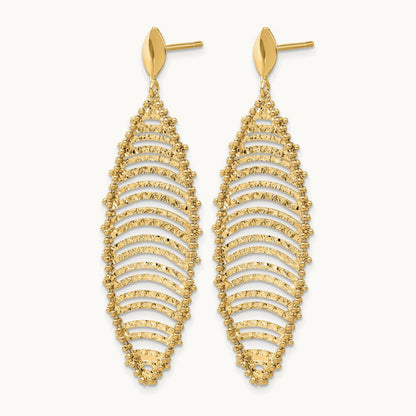 Polished and Textured Post Dangle Earrings — Leslie's — photo set