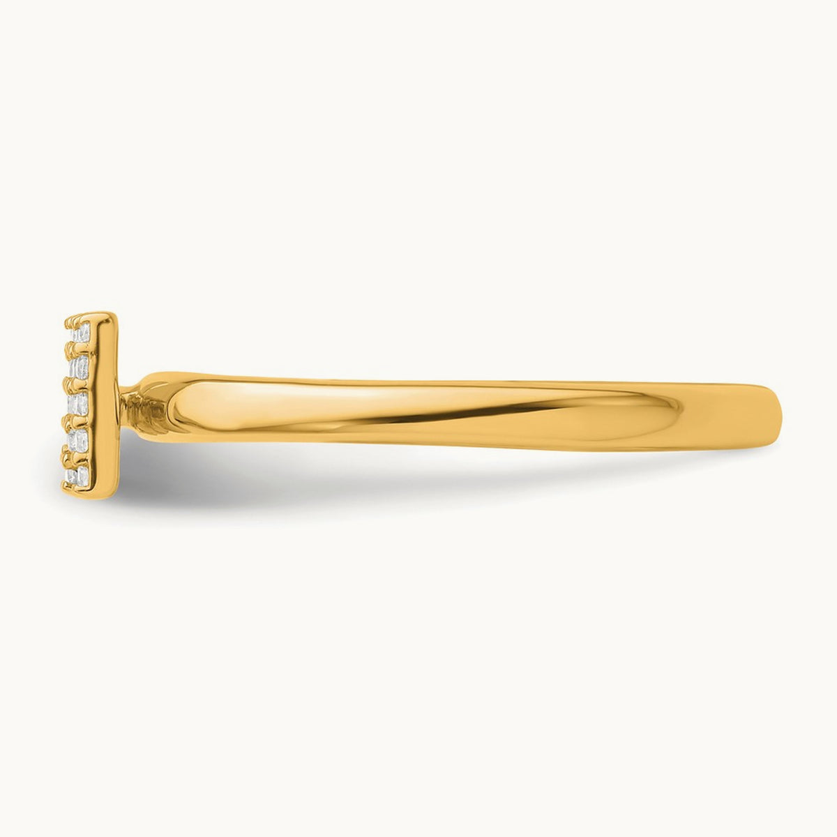 Stackable Diamond Ring — 14K Yellow Gold, M