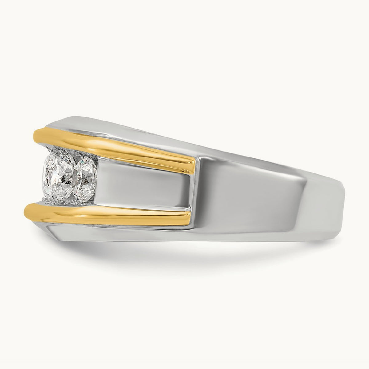 IBGoodman Men's Polished 5-Stone Diamond Ring, 14K Two-tone