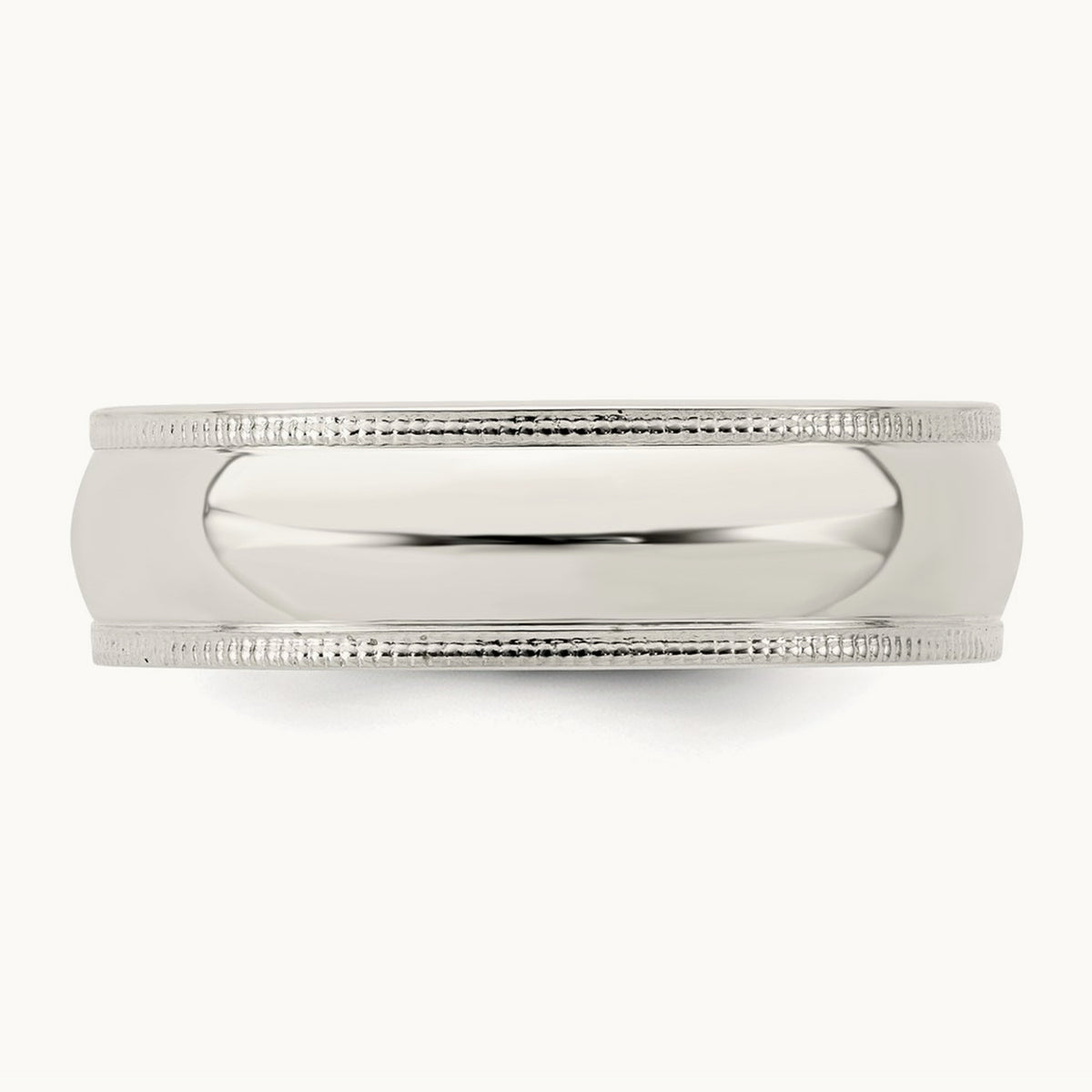 Comfort Fit Half Round Milgrain Band — photo set (2)