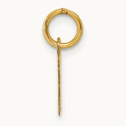 Small Script Letter N Initial Charm, 14K