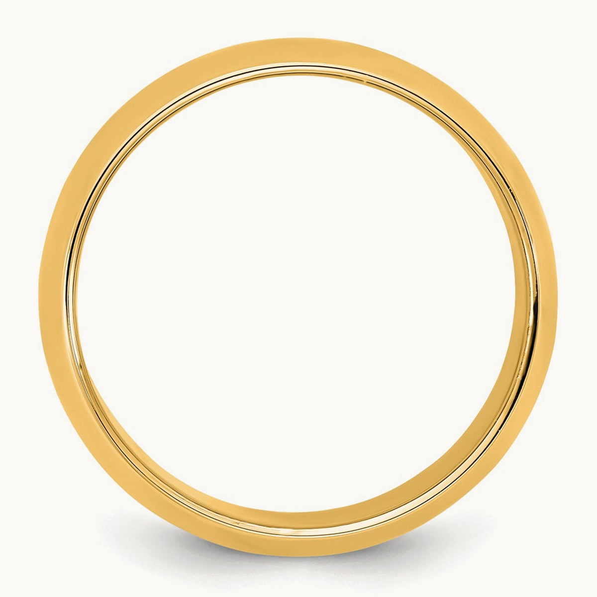 Half Round Band, 4.5mm in 10K Yellow Gold
