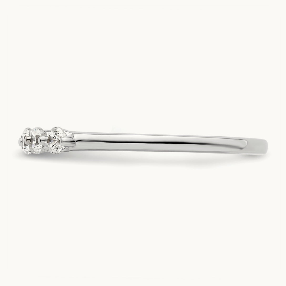 5-Stone Diamond Band, 14K White Gold