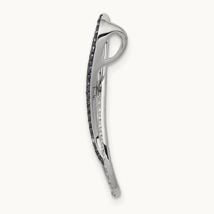1/5ct. Diamond/Blue Diamond Infinity Chain Slide, 14K White Gold