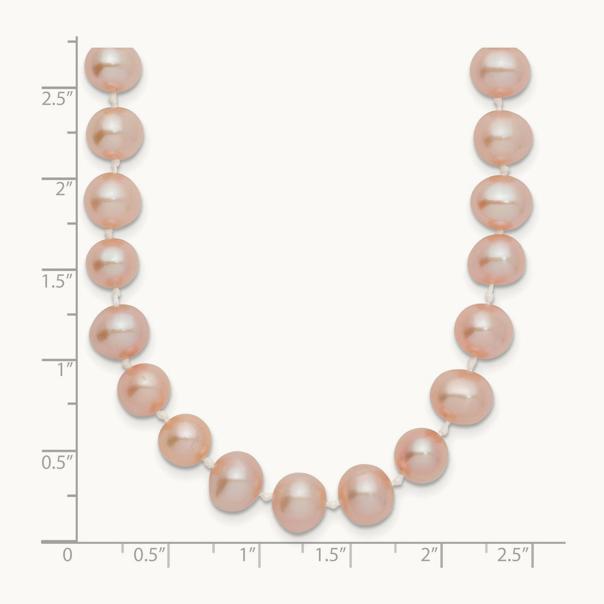 7- Pink Near Round Freshwater Cultured Pearl Necklace, 14K