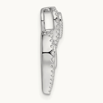 Polished Diamond Fancy Chain Slide, 14K White Gold