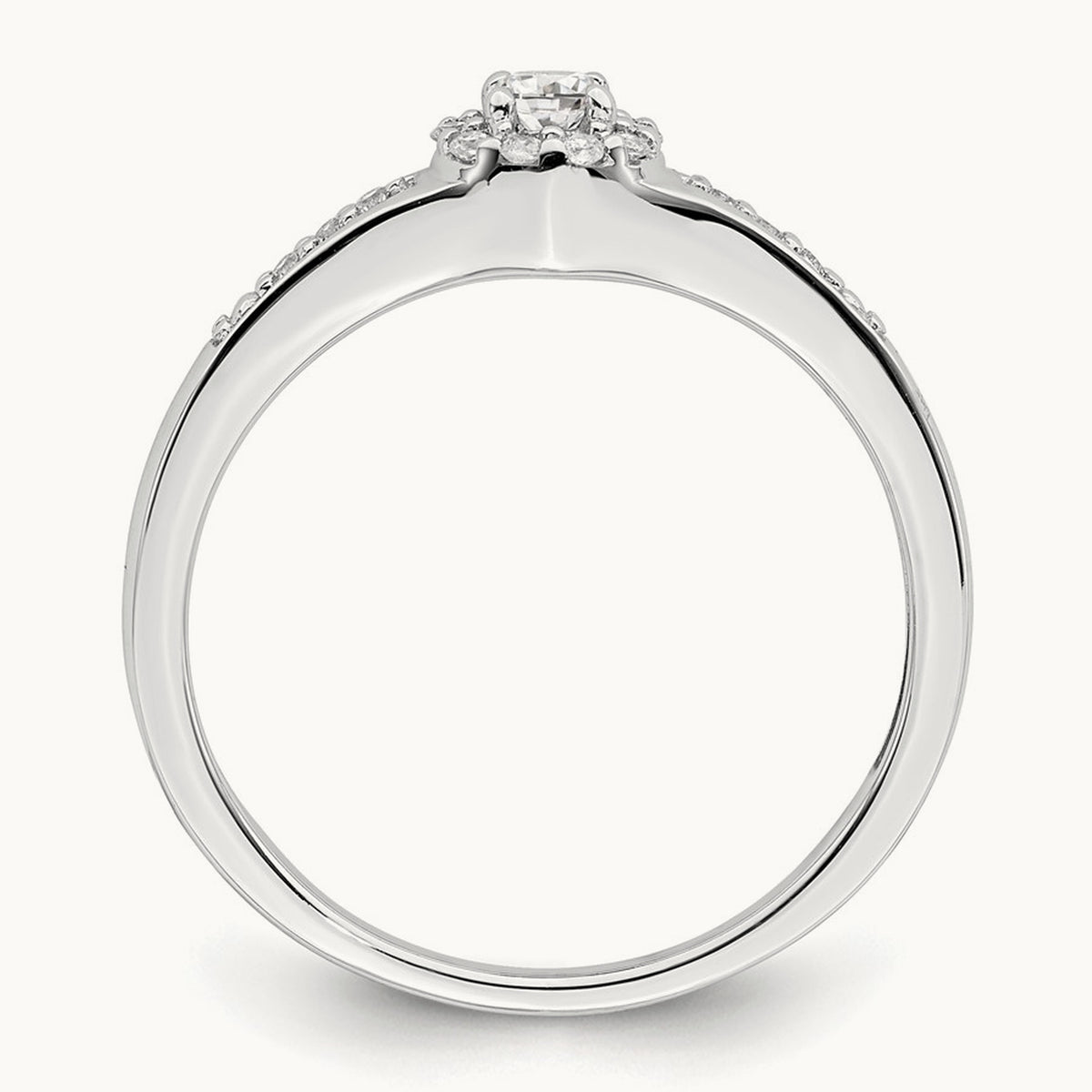 Cluster Engagement Ring, 0.20 ct tw Lab-Grown Diamond