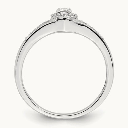 Cluster Engagement Ring, 0.20 ct tw Lab-Grown Diamond
