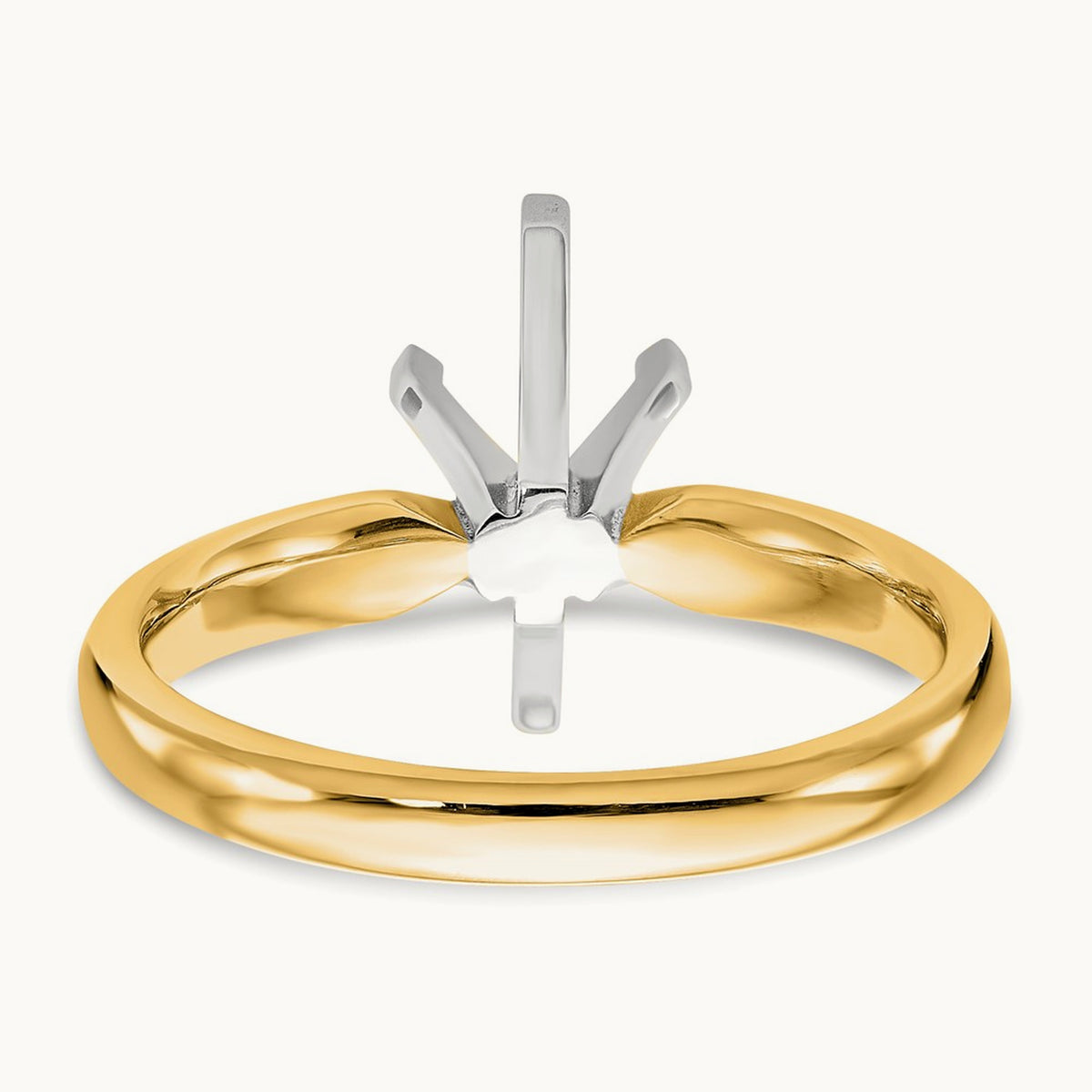 1.5ct. Tulip-Head Comfort-Fit Marquise Solitaire Mounting, 14K Two-tone