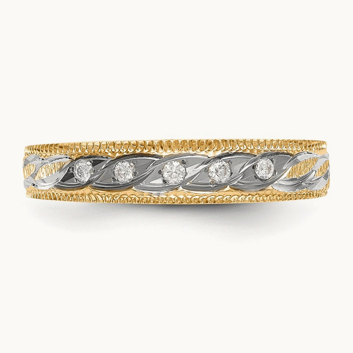 AA Quality Trio Ladies Complete Wedding Band, 14K