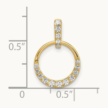Circle Diamond Pendant — 14K Yellow Gold