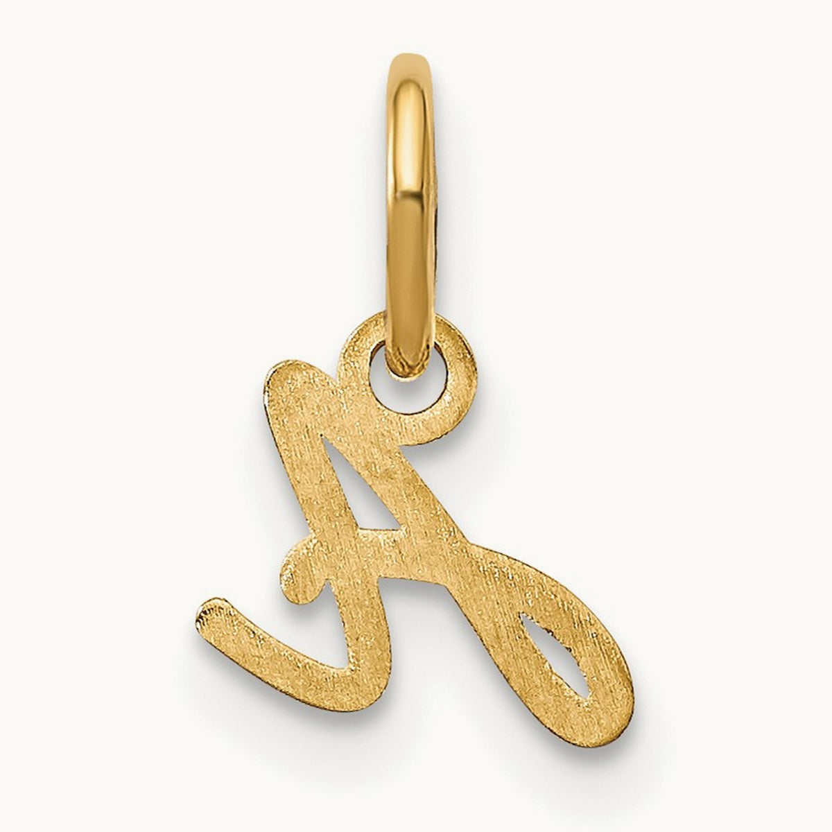 Upper case Initial Charm — 14K Yellow Gold, A
