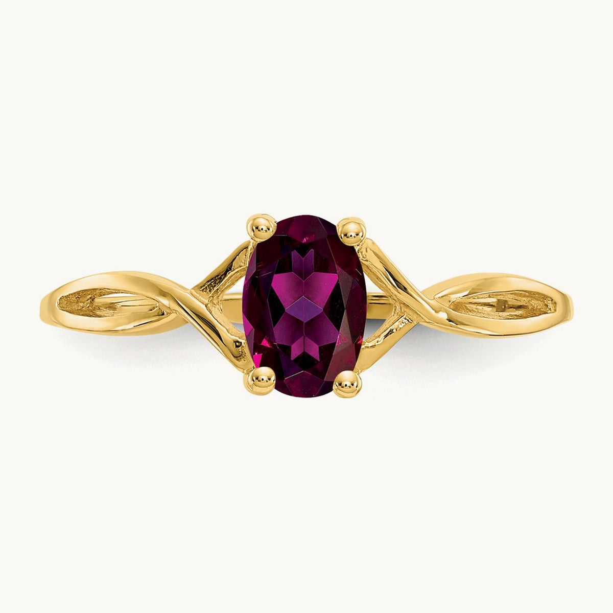 Rhodolite Garnet Birthstone Ring, 14K