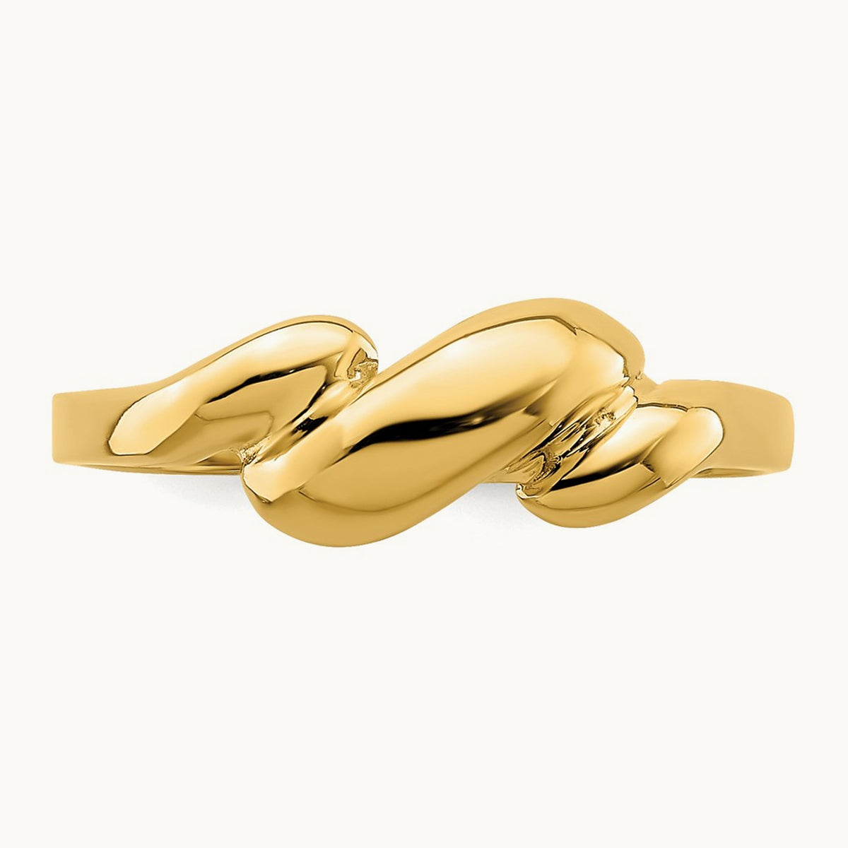 Curl-top Dome Ring, 14K
