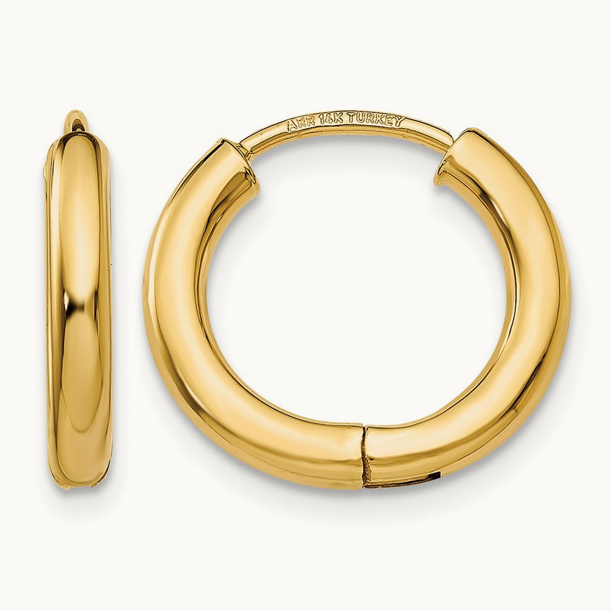 Polished Hollow Hoop Earrings — photo set