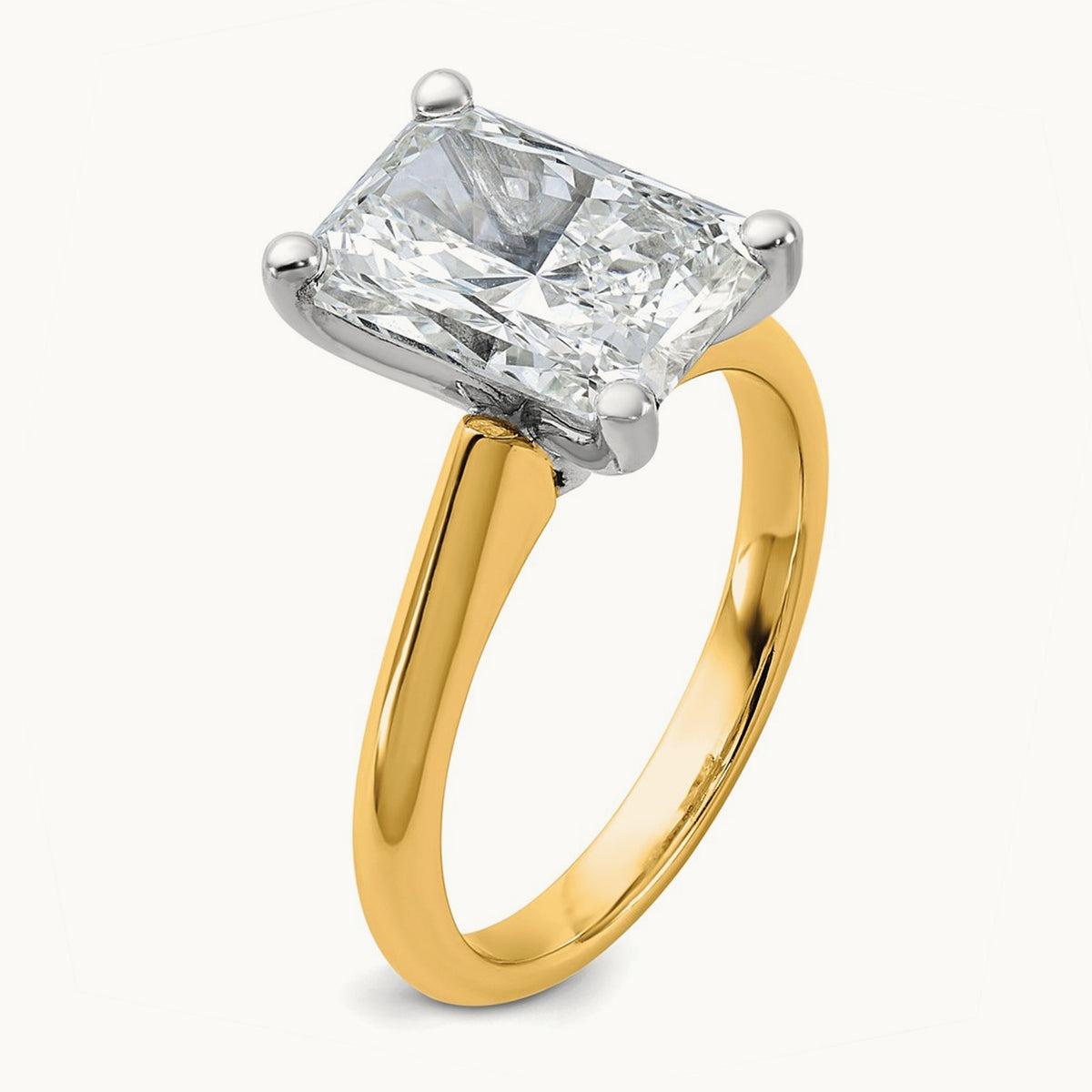 Radiant 8X Ring, 4.00 ct tw Lab-Grown Diamond — 14K Two-Tone