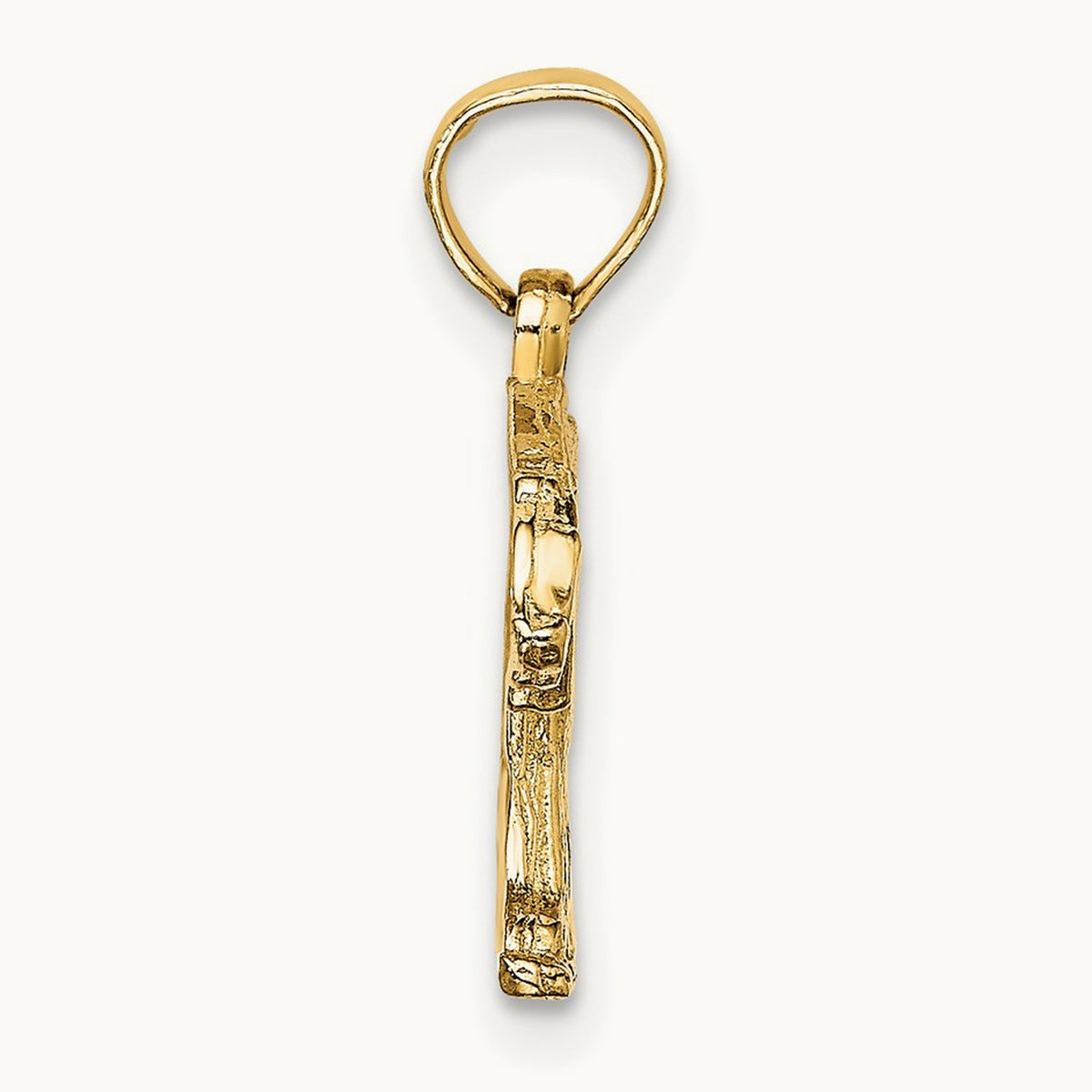 Textured Bear Charm, 14K