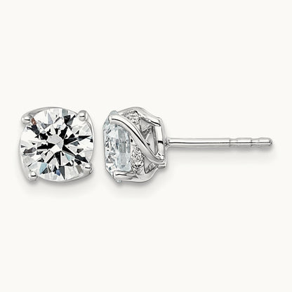 Round Center Twist Earrings, 2.00 ct tw Lab-Grown Diamond